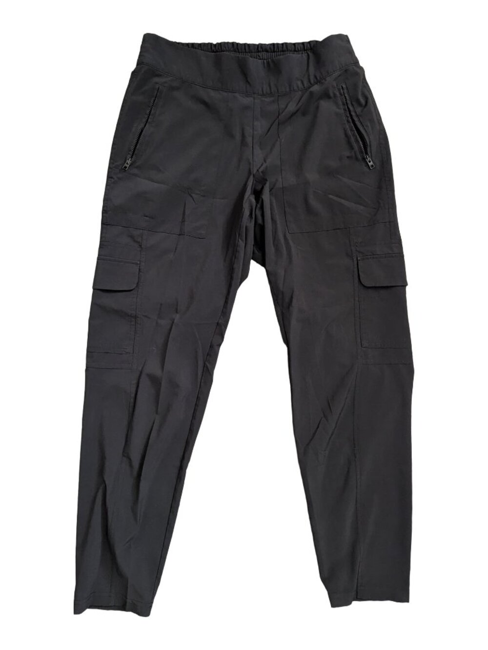 Athleta Chelsea Cargo Pant Black Cargo Jogger Zip Pockets Women's 6